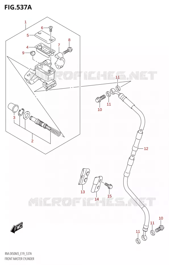 FRONT HOOFDREMCILINDER Suzuki MOTO 450 RM-Z 2023  RM-Z450 M3 (E19)