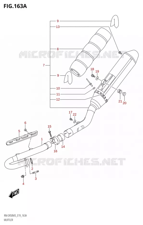 GELUIDDEMPER Suzuki MOTO 450 RM-Z 2023  RM-Z450 M3 (E19)