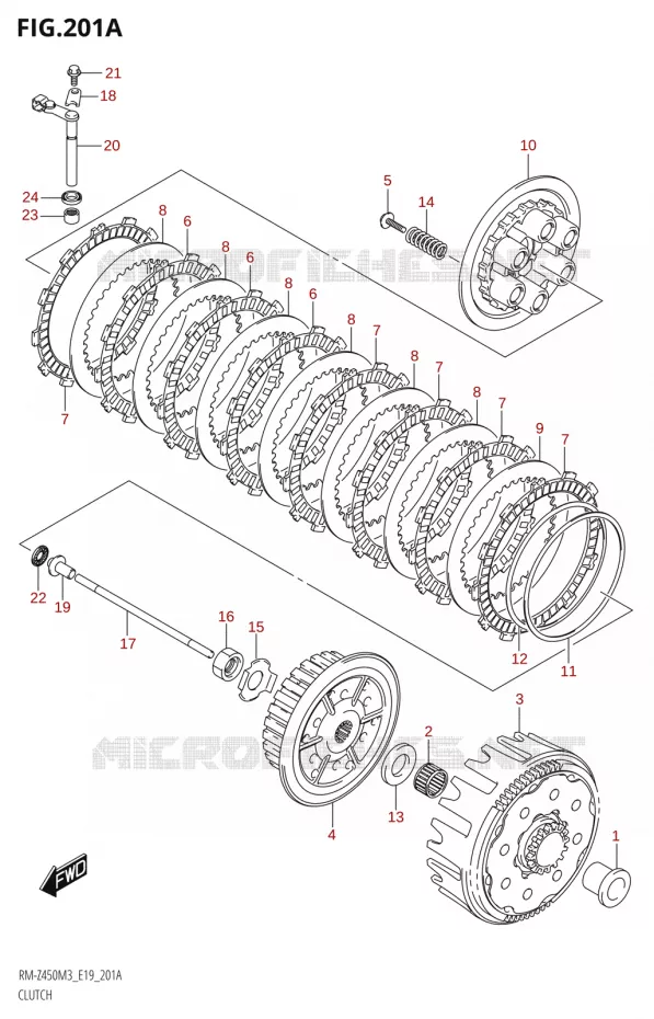 KOPPELING Suzuki MOTO 450 RM-Z 2023  RM-Z450 M3 (E19)