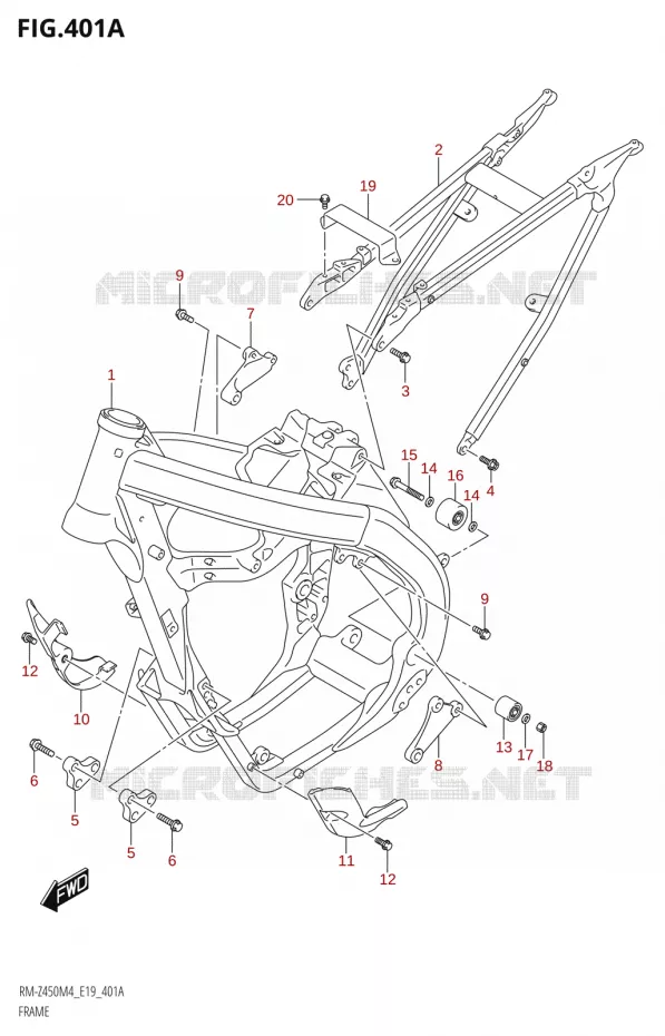 FRAME Suzuki MOTO 450 RM-Z 2024  RM-Z450 M4 (E19)