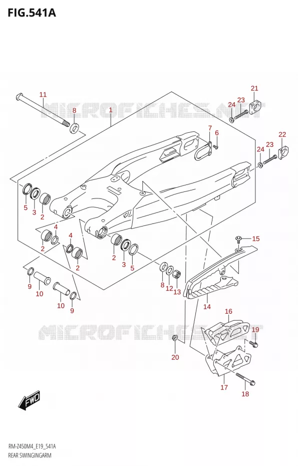SWINGARM Suzuki MOTO 450 RM-Z 2024  RM-Z450 M4 (E19)