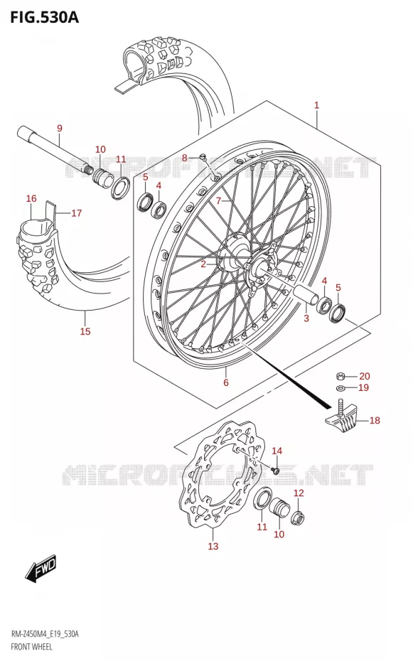 VOORWIEL Suzuki MOTO 450 RM-Z 2024  RM-Z450 M4 (E19)
