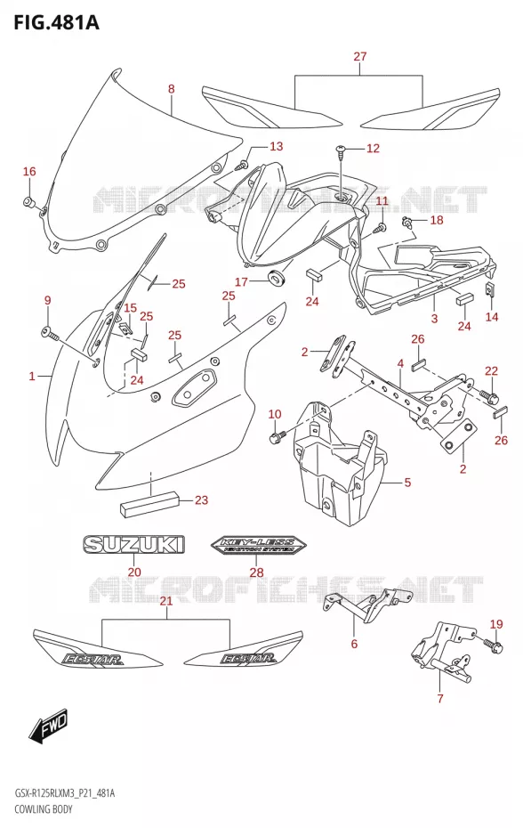 KUIP Suzuki MOTO 125 GSX-R 2023  GSX-R125RLX M3 (P21)