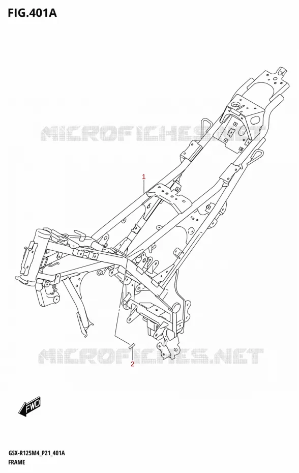 FRAME Suzuki MOTO 125 GSX-R 2024  GSX-R125RL 2024 M4 (P21)
