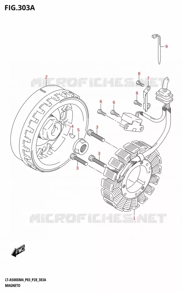 ONTSTEKING Suzuki QUAD 500 KINGQUAD 2024  LT-A500XM4 P03 2024 M4 (P03)