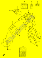ACHTERSPATBORD   STICKERS (MODELE L/M/N/P/R) voor Suzuki VX 800 1996