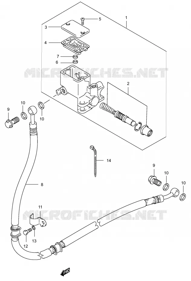 ACHTER HOOFDREMCILINDER (MODELE K4/K5) Suzuki SCOOTER 150 BURGMAN 2004  UH150K4(P19)