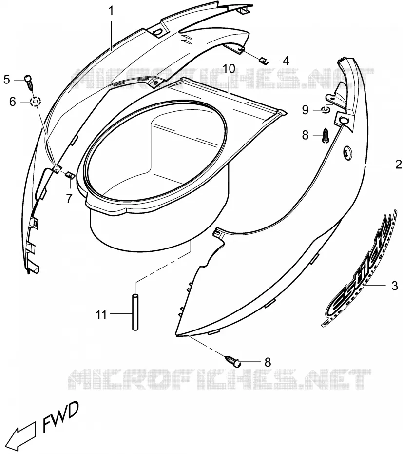 ACHTER KUIP Suzuki SCOOTER 50 ESTILETE 2000  UF50Y
