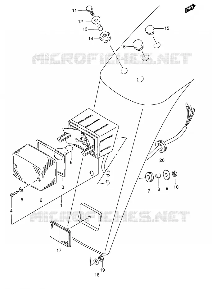 ACHTERLICHT (E25) Suzuki MOTO 50 TS-X 1987  TS50XKH(E1)
