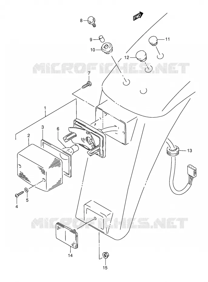 ACHTERLICHT (E4) Suzuki MOTO 50 TS-X 1987  TS50XKH(E1)