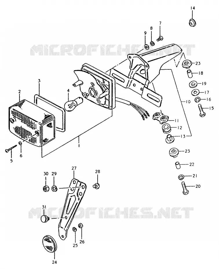 ACHTERLICHT Suzuki MOTO 50 TS-ER 1983  TS50EERPTD(T)