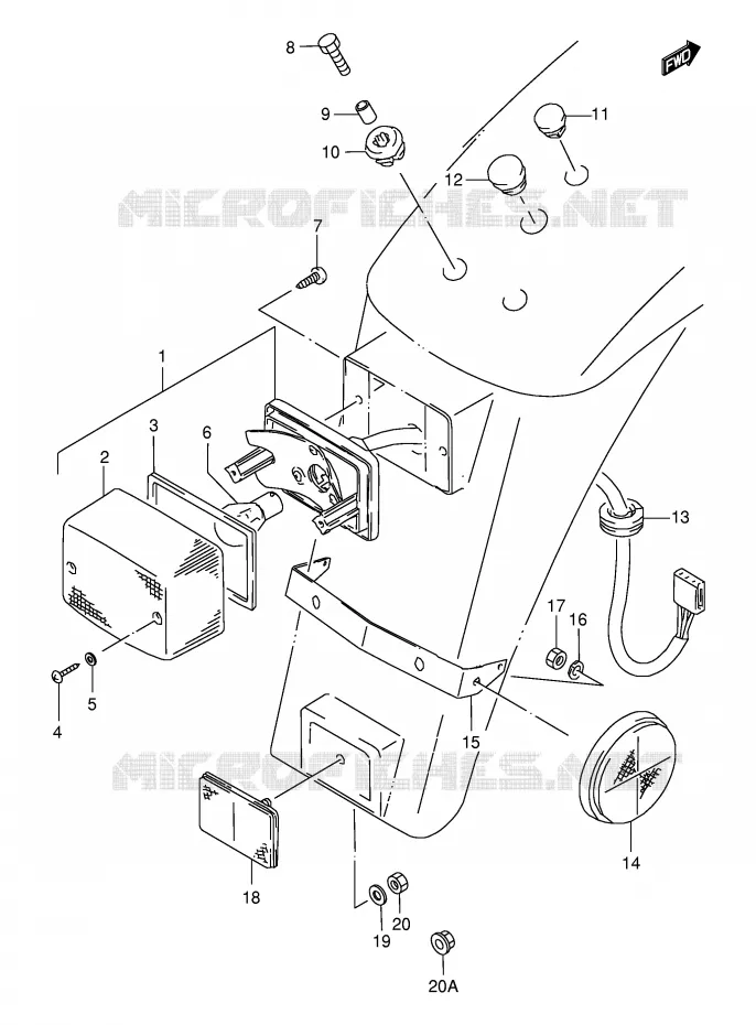 ACHTERLICHT Suzuki MOTO 50 TS-X 1994  TS50XAR(E4)