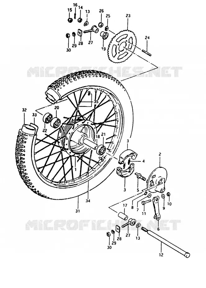 ACHTERWIEL Suzuki MOTO 50 TS-ER 1982  TS50ERKZ(Z/D)
