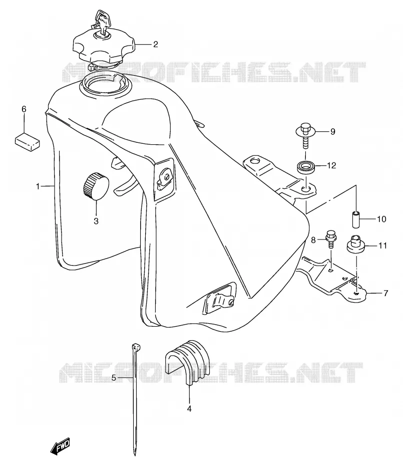 BENZINETANK (MODELE R) Suzuki MOTO 125 TS-R 1992  TS125RN(E2)