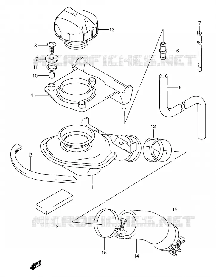 BRANDSTOFTANK VULSLANG & CAP Suzuki MOTO 1500 INTRUDER 2004  VL1500K4(E2)