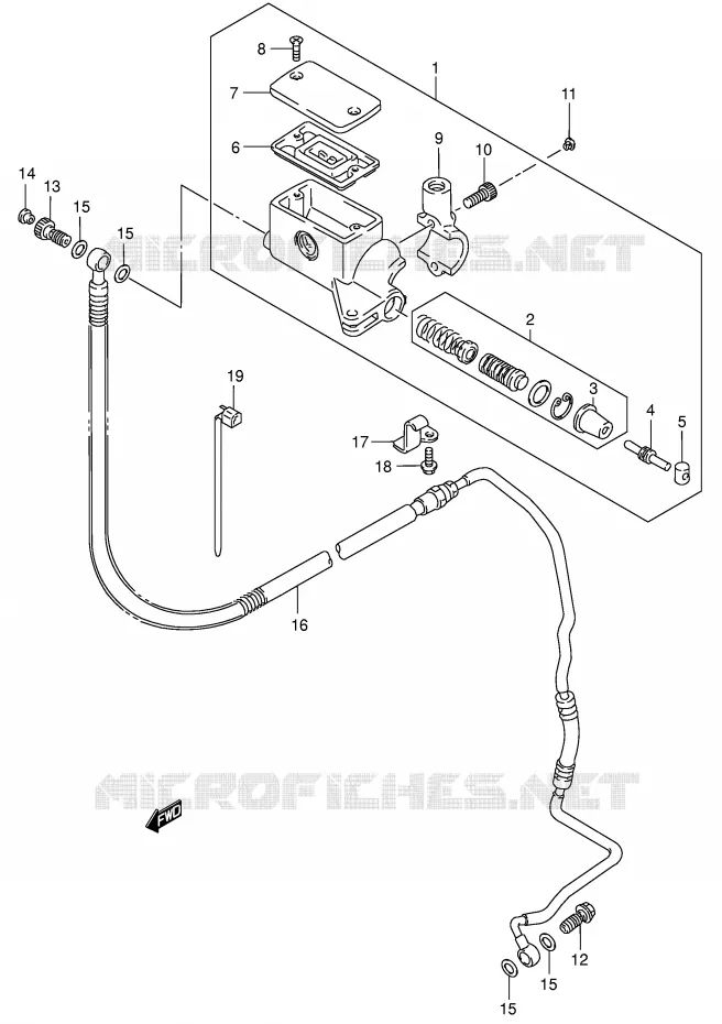 CLUTCH HOOFDREMCILINDER (MODELE K4) Suzuki MOTO 1400 INTRUDER 2004  VS1400GLPK4(E3/E28)