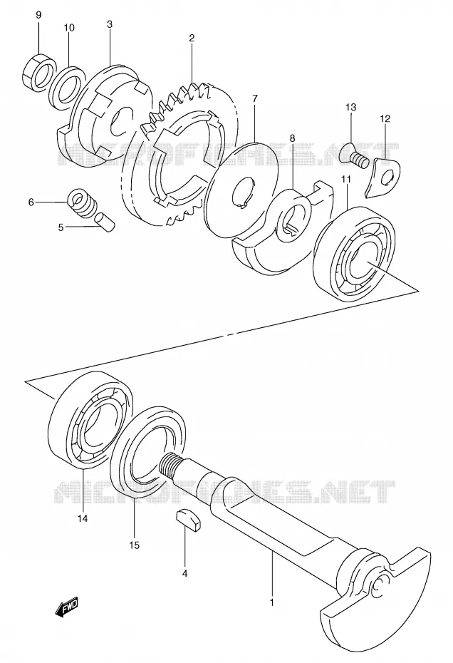 CRANK BALANCER Suzuki MOTO 125 TS-R 1991  TS125RM(E2)