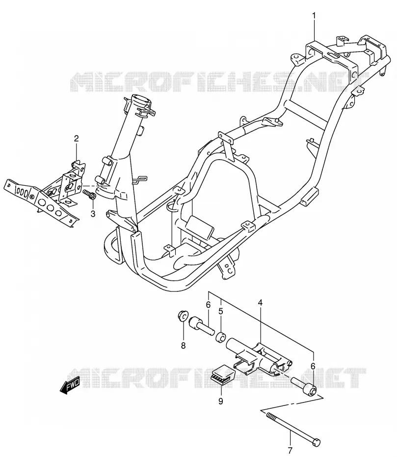 FRAME Suzuki SCOOTER 150 UE 2001  UE150CTK1(P19)