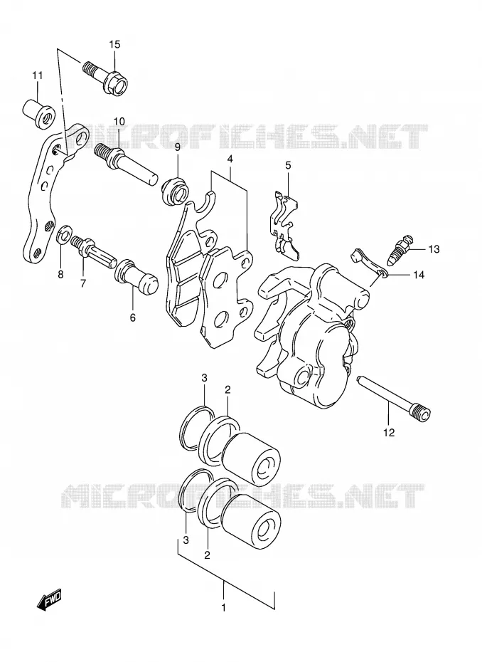 FRONT CALIPER (MODELE R P9) Suzuki MOTO 125 TS-ER 1982  TS125ERZ(E1)
