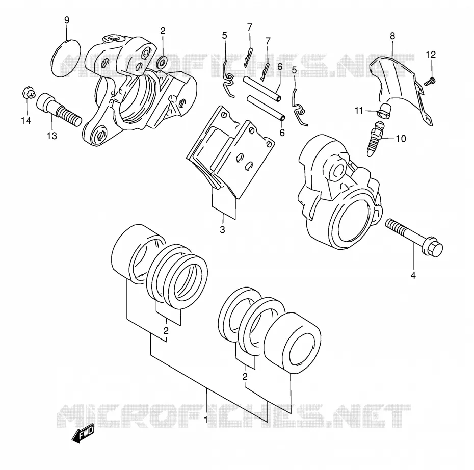 FRONT CALIPER (MODELE W) Suzuki MOTO 1500 INTRUDER 2001  VL1500K1(E2)