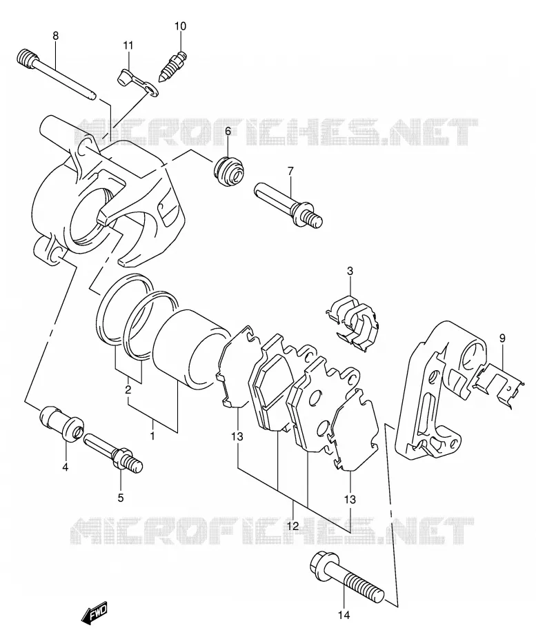 FRONT CALIPER Suzuki MOTO 125 INTRUDER 2003  VL125LK3(E2)