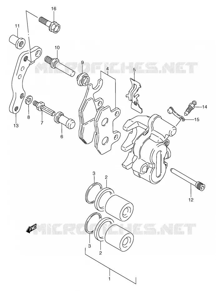 FRONT CALIPER Suzuki MOTO 125 TS-R 1993  TS125RP(E2)