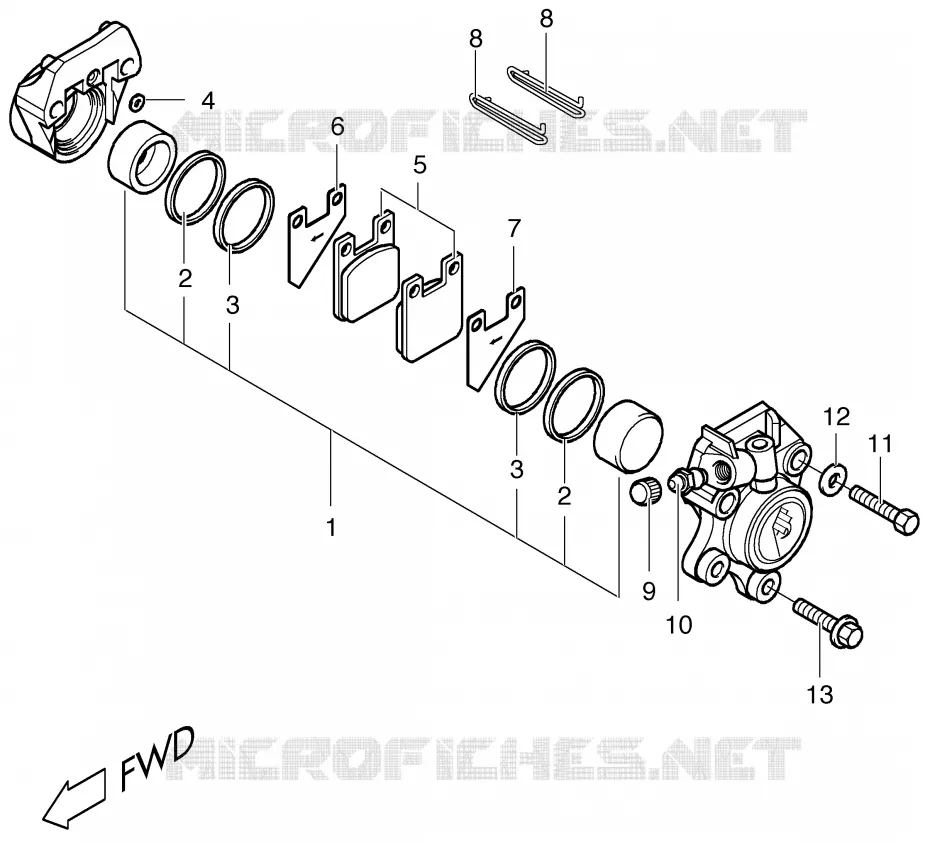 FRONT CALIPER Suzuki SCOOTER 50 ESTILETE 2000  UF50ZY