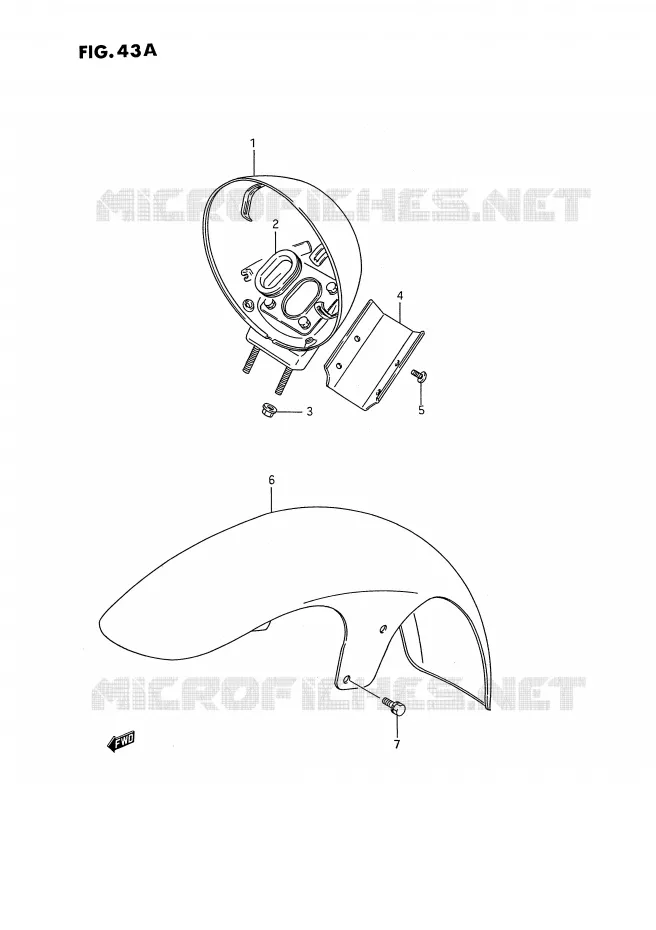 FRONT FENDER (MODELE S) Suzuki MOTO 1400 INTRUDER 1987  VS1400GLPH(E2)