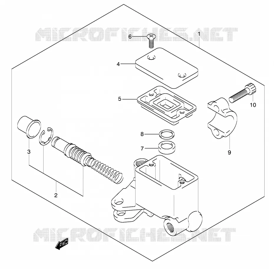 FRONT HOOFDREMCILINDER (MODELE K2, K3) Suzuki SCOOTER 150 BURGMAN 2004  UH150K4(P19)