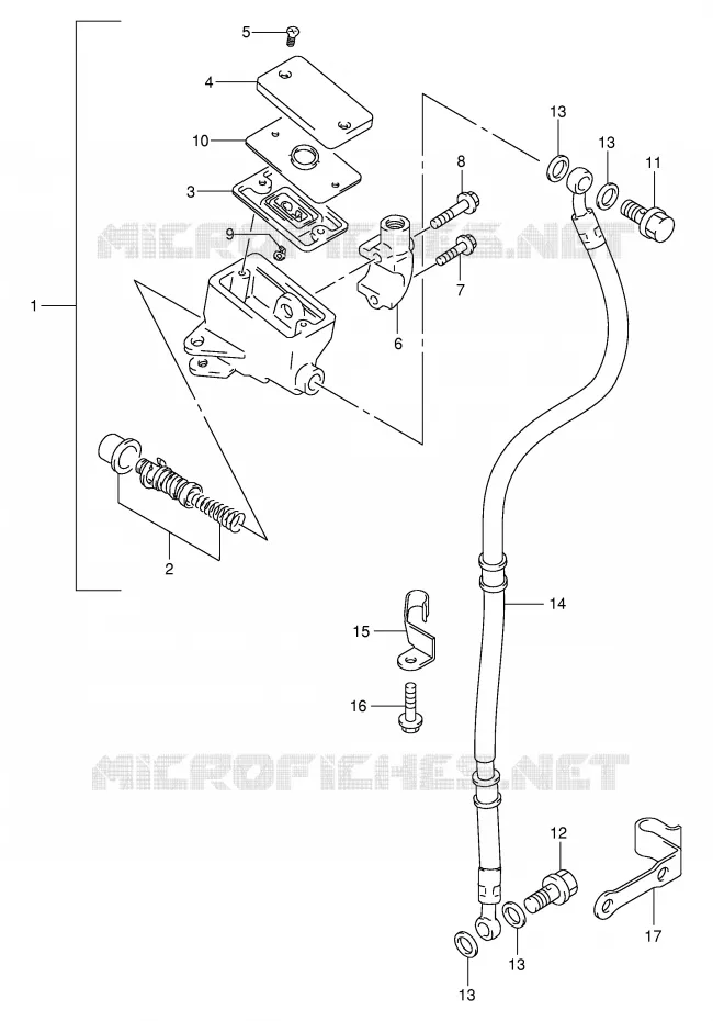 FRONT HOOFDREMCILINDER Suzuki MOTO 125 INTRUDER 2003  VL125LK3(E2)