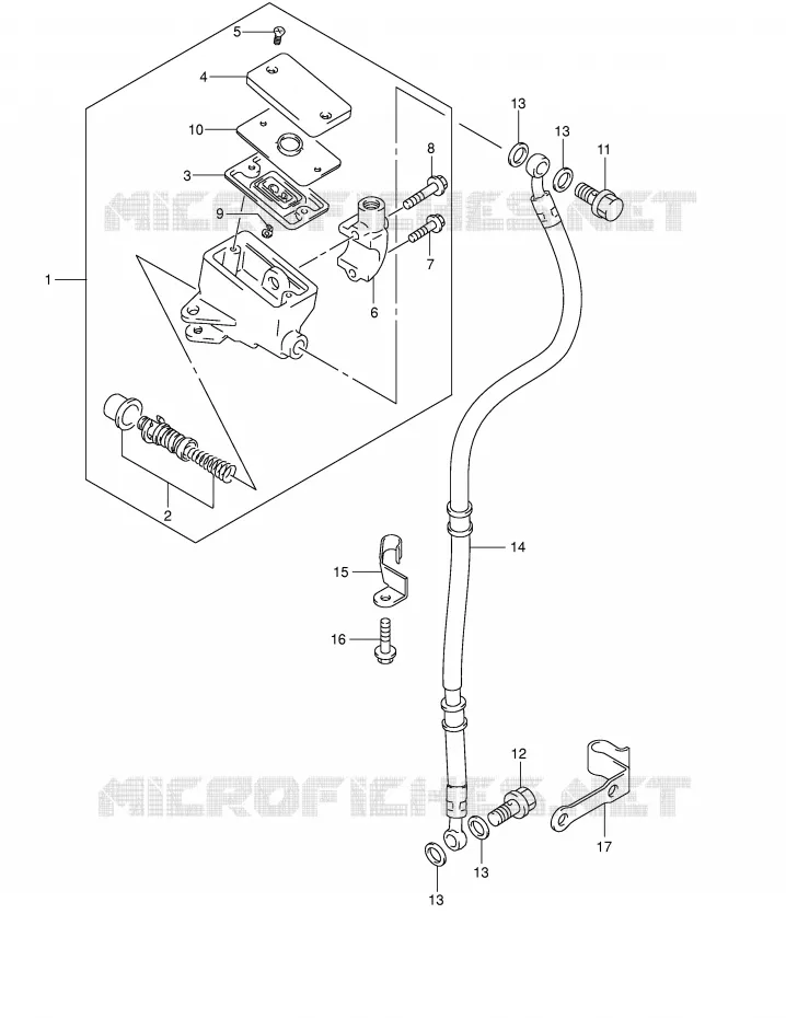 FRONT HOOFDREMCILINDER Suzuki MOTO 250 INTRUDER 2002  VL250K2(E2)