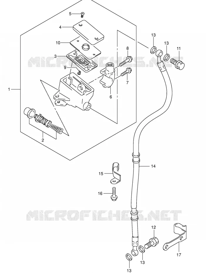 FRONT HOOFDREMCILINDER Suzuki MOTO 250 INTRUDER 2006  VL250K6(E19)