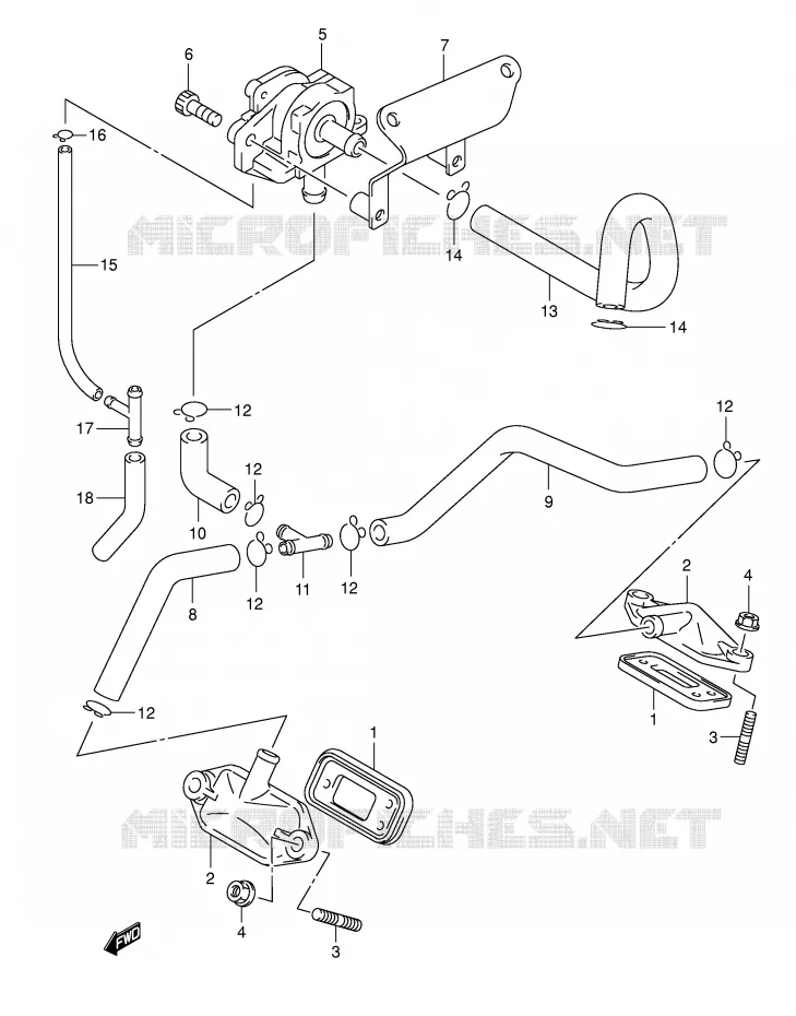 FUEL EVAP SYSTEM Suzuki MOTO 250 INTRUDER 2003  VL250K3(E2)