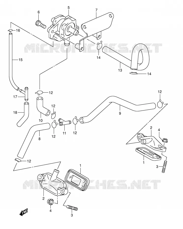FUEL EVAP SYSTEM Suzuki MOTO 250 INTRUDER 2006  VL250K6(E19)