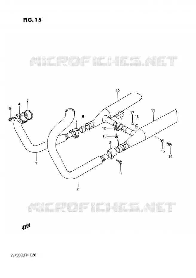 GELUIDDEMPER Suzuki MOTO 750 INTRUDER 1989  VS750GLPK(E28)