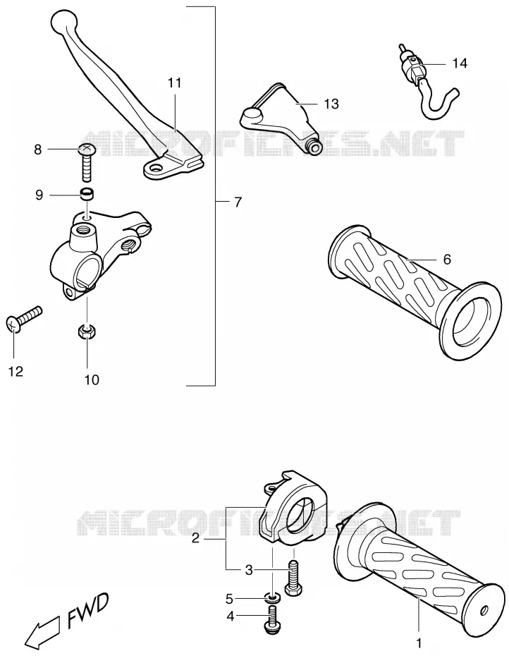 HANDGRIPS - LEVERS Suzuki SCOOTER 50 ESTILETE 2000  UF50ZY
