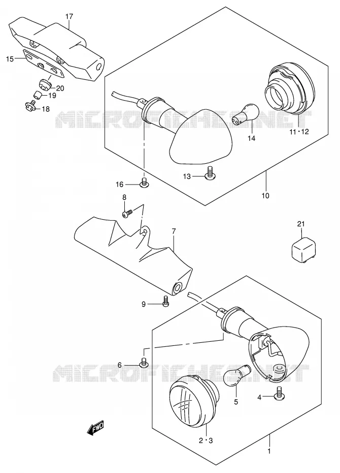 INDICATOREN (MODELE K4) Suzuki MOTO 1500 INTRUDER 1999  VL1500X(E2)