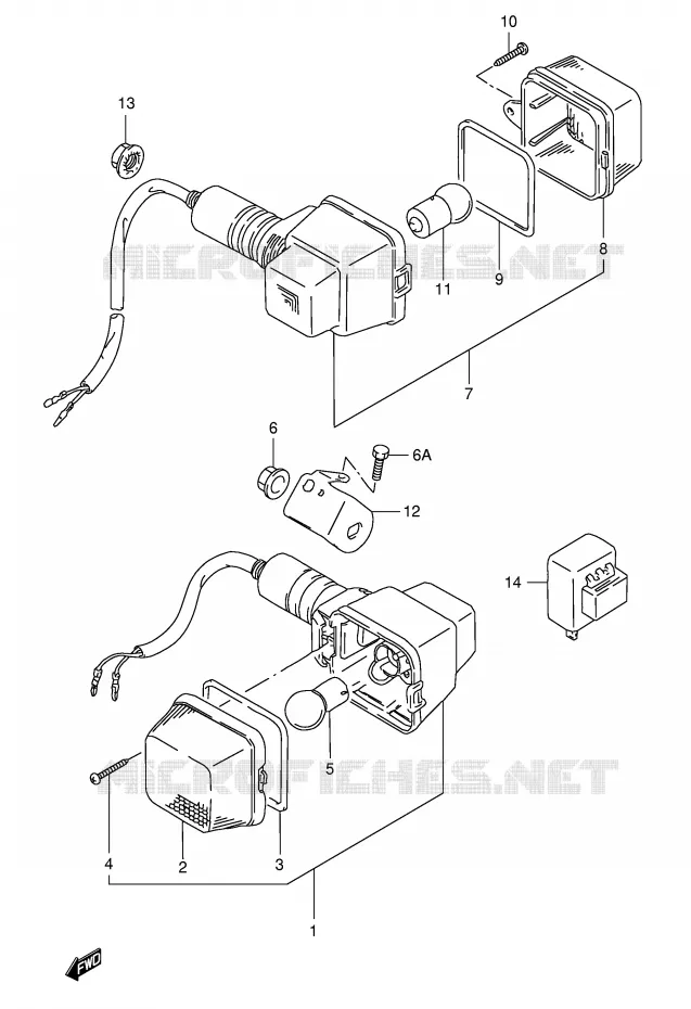 INDICATOREN (MODELE R P31) Suzuki MOTO 125 TS-ER 1982  TS125ERZ(E1)