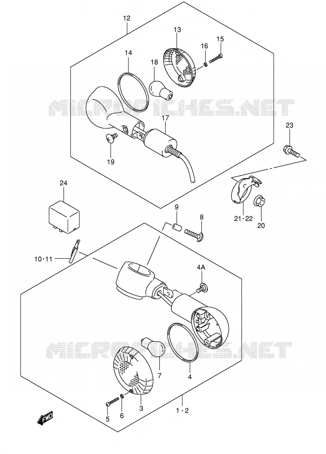 INDICATOREN Suzuki MOTO 125 INTRUDER 2004  VL125K4(E2)