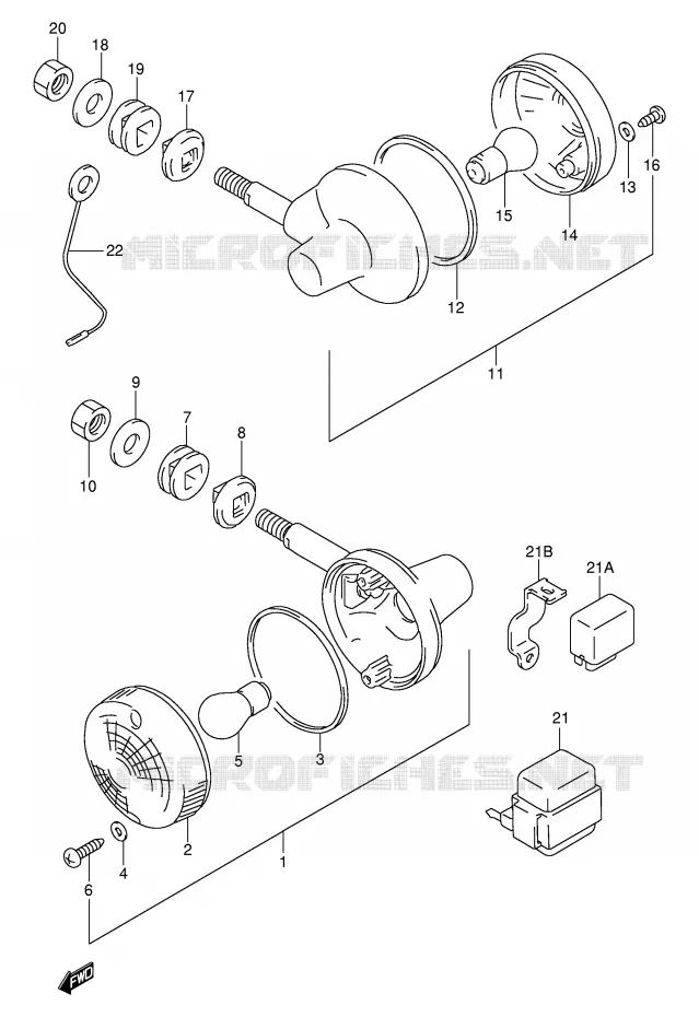INDICATOREN Suzuki MOTO 250 TU 2000  TU250XY(E2)