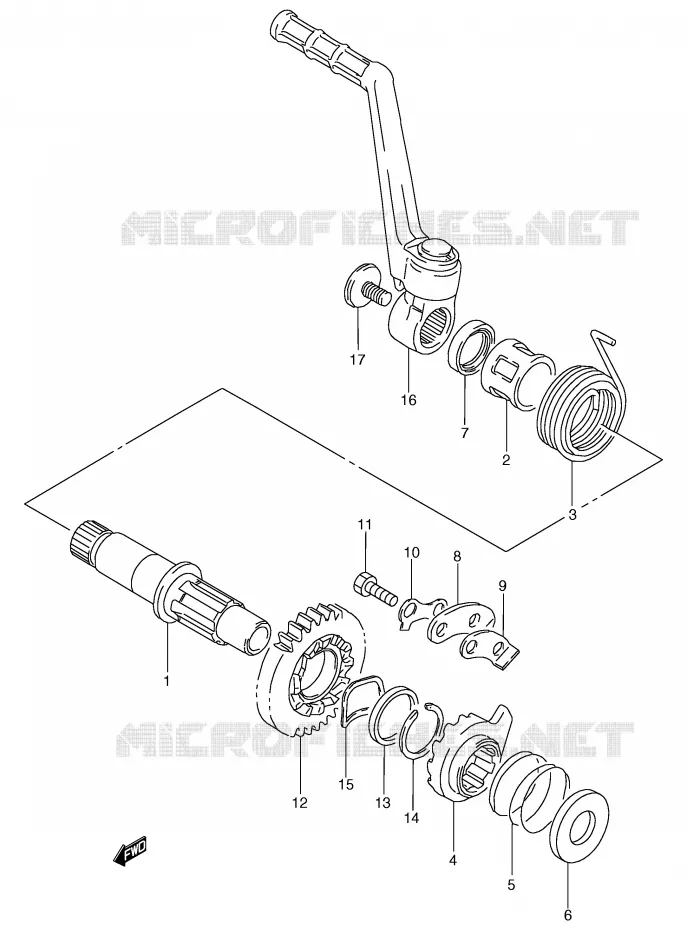 KICKSTARTER Suzuki MOTO 125 TS-R 1993  TS125RP(E2)