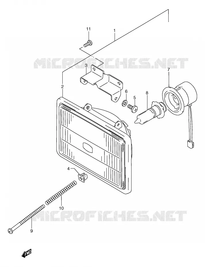 KOPLAMP (E24) Suzuki MOTO 125 TS-R 1989  TS125RK(E2)