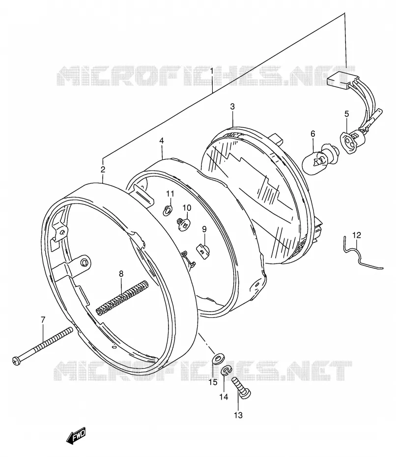 KOPLAMP (MODELE D) Suzuki MOTO 50 TS-W 1995  TS50WS(E6)