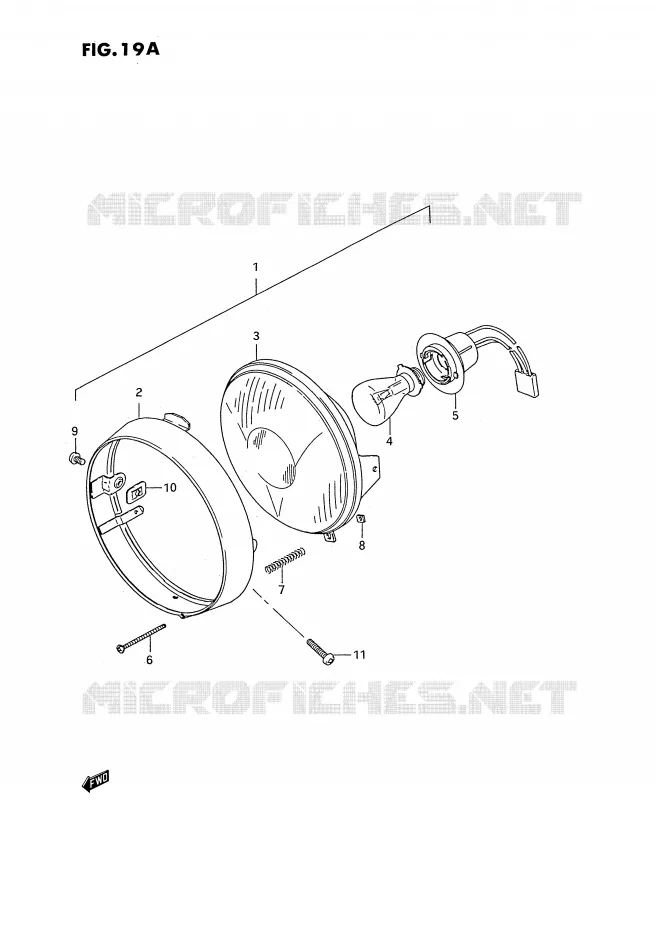 KOPLAMP (MODELE N/P/R E24) Suzuki MOTO 185 TS-ER 1992  TS185ERN(E24)
