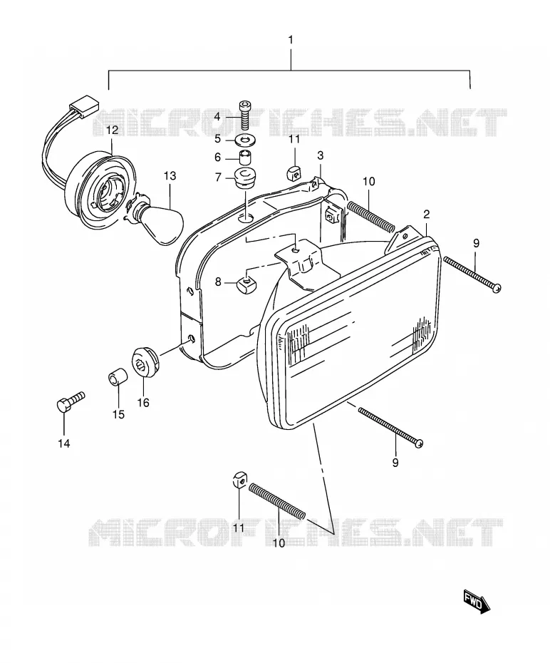KOPLAMP (MODELE N/R P9,MODELE R P31) Suzuki MOTO 125 TS-ER 1994  TS125ERR(E1)