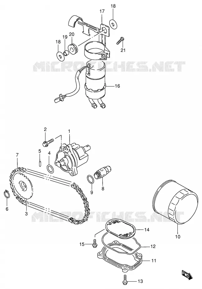 OLIEPOMP - FUEL PUMP Suzuki MOTO 800 INTRUDER 2000  VS800GLY(E2)