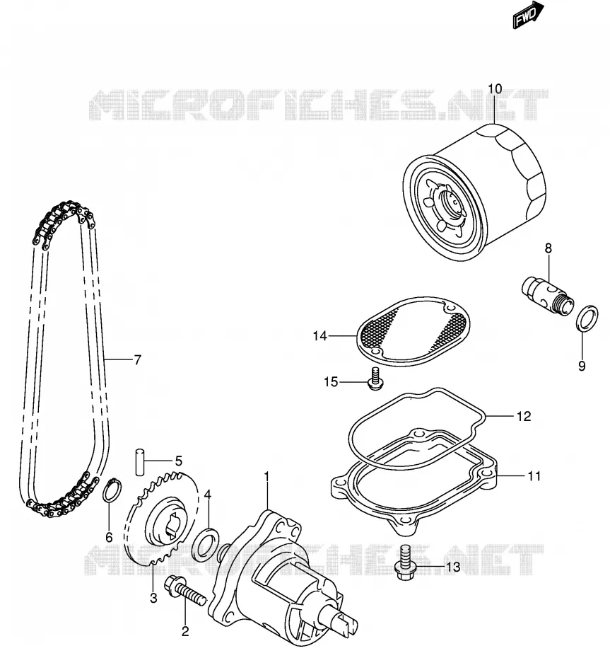 OLIEPOMP (MODELE K5) Suzuki MOTO 800 VOLUSIA 2002  VL800K2(E2)