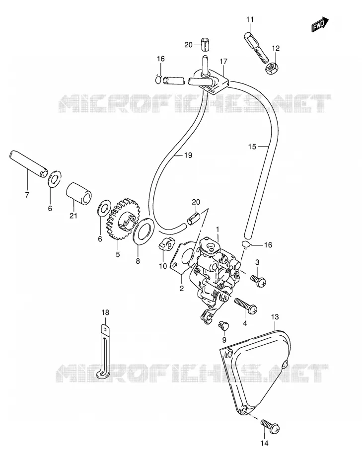 OLIEPOMP (MODELE N P9,MODELE R P31) Suzuki MOTO 125 TS-ER 1982  TS125ERZ(E1)