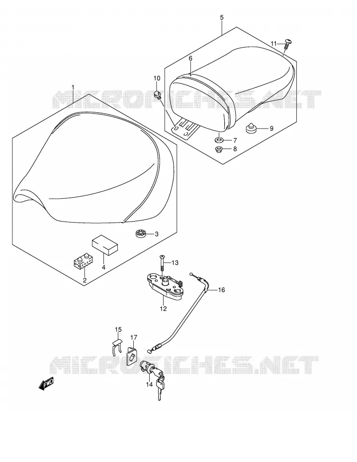SEAT (MODELE K2/K3/K4) Suzuki MOTO 250 INTRUDER 2001  VL250K1(E2)