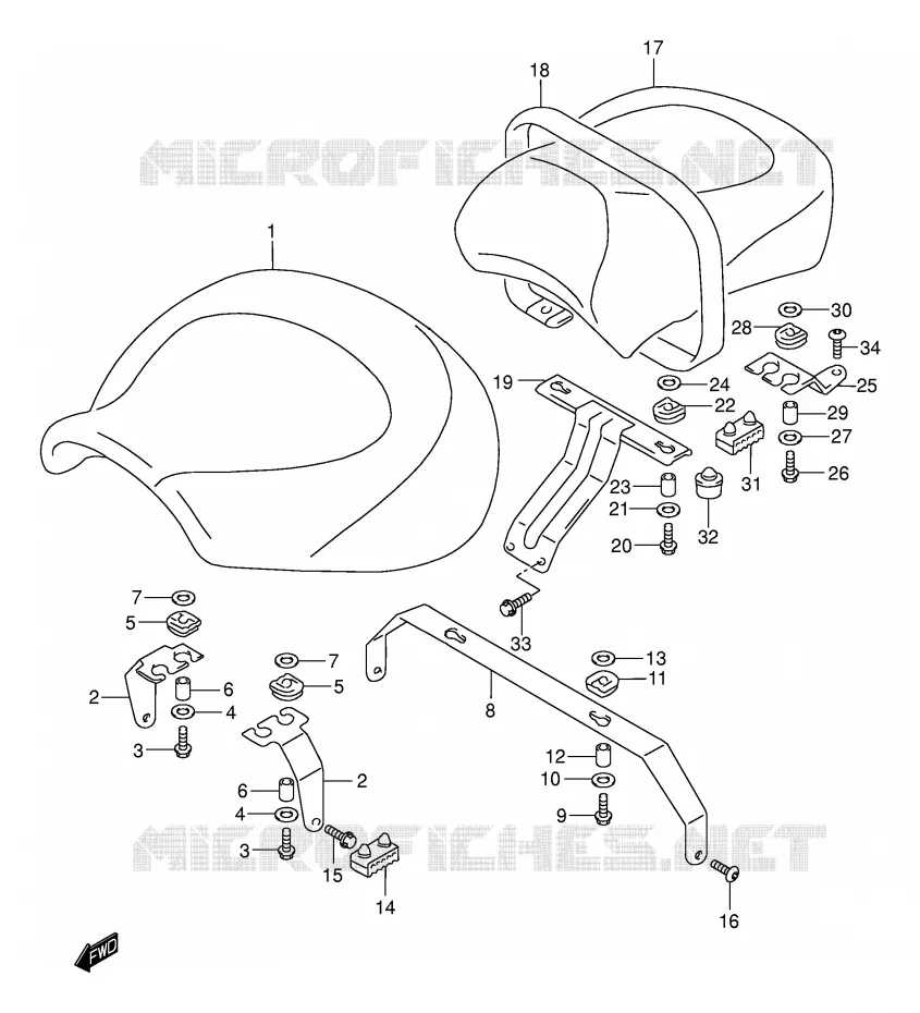 SEAT Suzuki MOTO 1500 INTRUDER 2000  VL1500Y(E2)